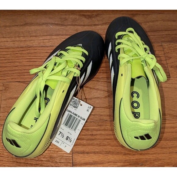 Y2K Adidas Copa Pure 3 Club Soccer Cleats Volt Black Futbol JR2896 NWOB Size 7.5 main image 4